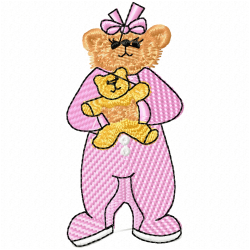 Teddy Embroidery Design 6
